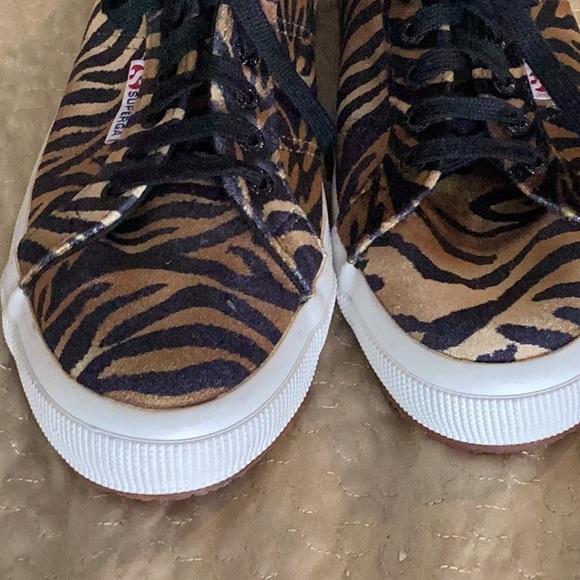 SUPERGA Animal Print Velvet Sneakers - Picture 8 of 11
